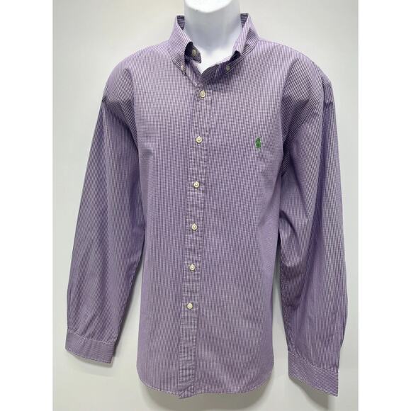 Polo by Ralph Lauren Custom Fit Gingham Long Sleeve button Up Shirt Size: XXL - Picture 1 of 7